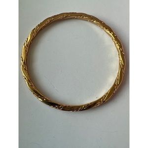Monet Gold Plated Twist Bracelet Bangle